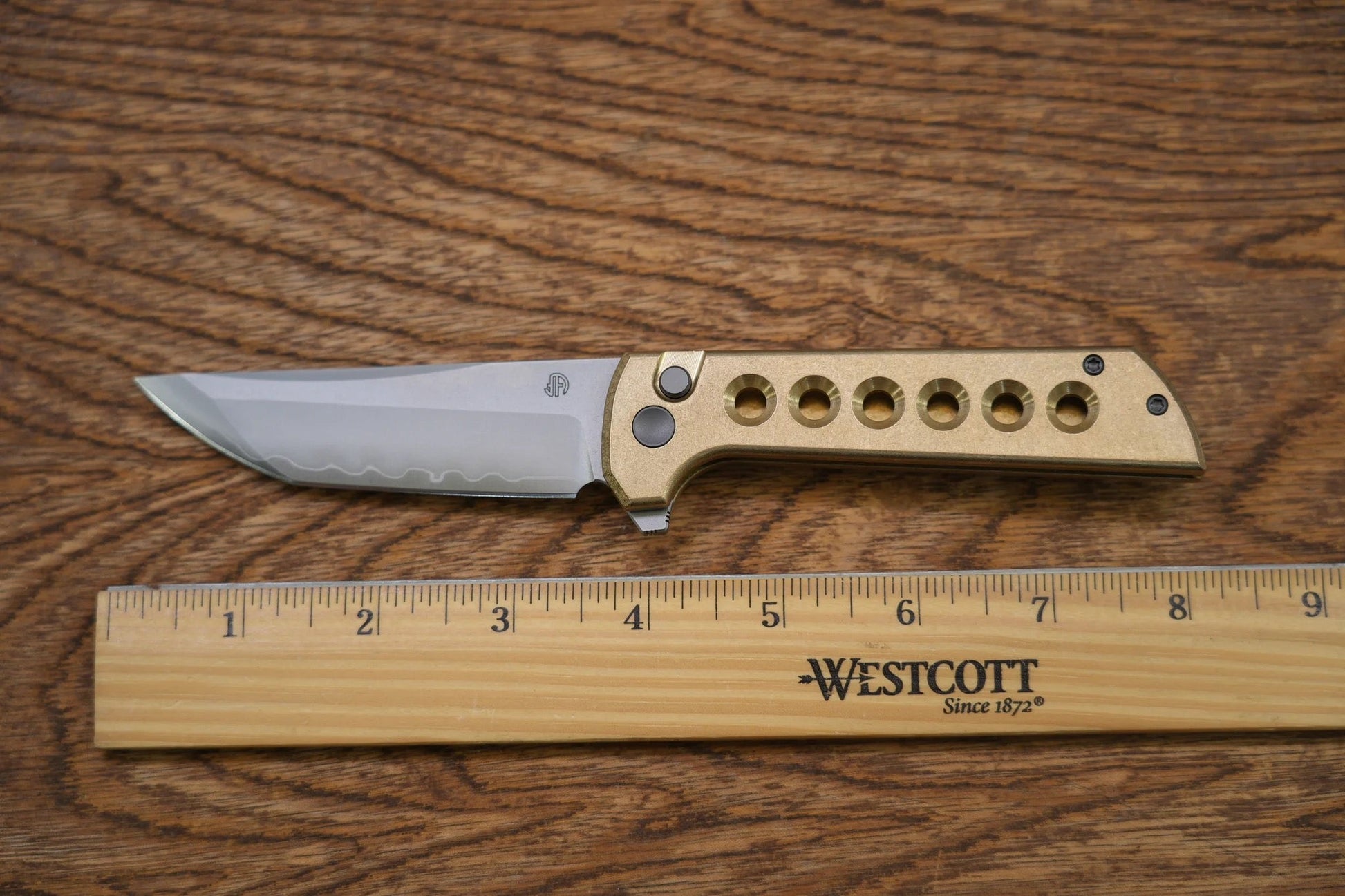 North Mountain Blade 2403B chop2 sld magic san mai aluminum bronze knife