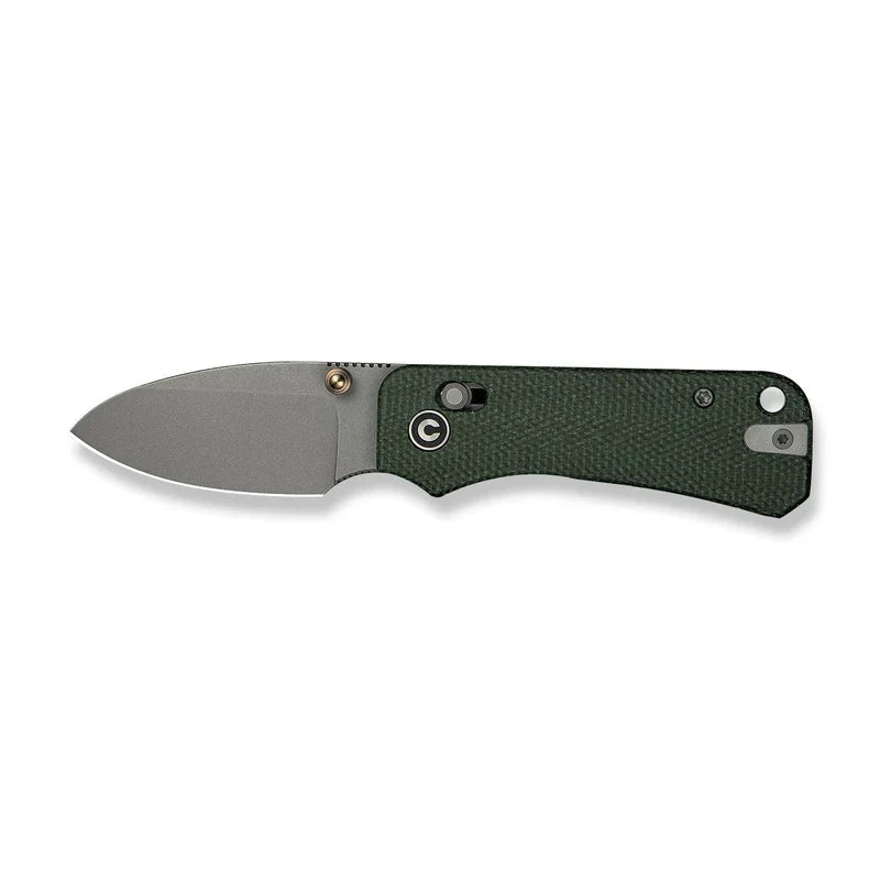 We Knife Co Ltd Baby Banter 2 2.34" Nitro-V Green Canvas Micarta C23074-3