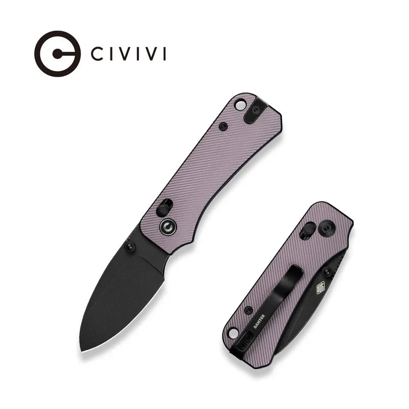 We Knife Co Ltd Baby Banter 2 2.34" Nitro-V Aluminum Purple C23074-2