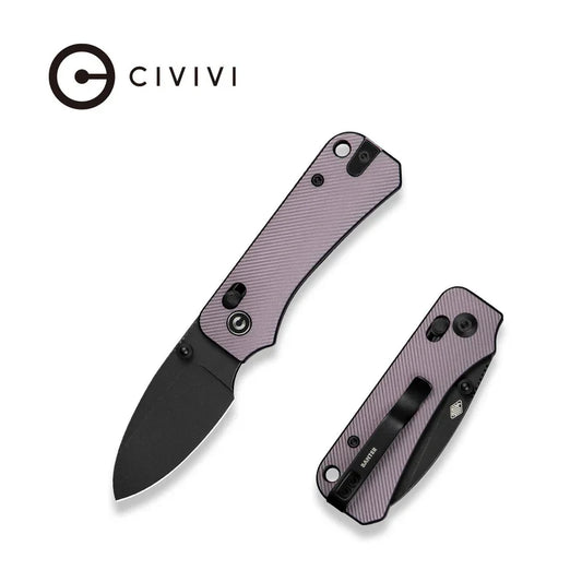We Knife Co Ltd Baby Banter 2 2.34" Nitro-V Aluminum Purple C23074-2