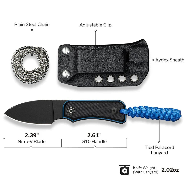 We Knife Co Ltd Baby Banter 2.39" Nitro-V G10 Black, Blue C23045-1