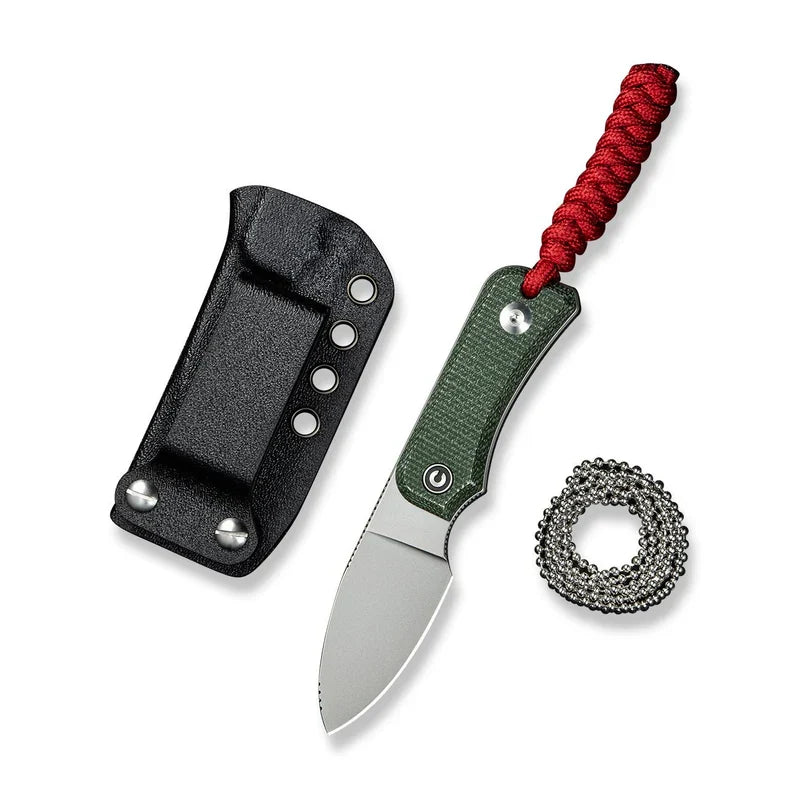 We Knife Co Ltd Baby Banter 2.39" Nitro-V Green Canvas Micarta C23045-2