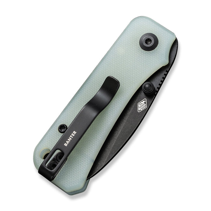 CIVIVI Baby Banter Thumb Stud Knife Natural G10 Handle (2.34" Black Stonewashed Nitro-V Blade) C19068S-8
