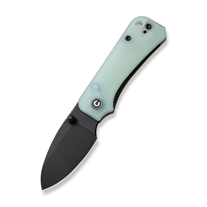CIVIVI Baby Banter Thumb Stud Knife Natural G10 Handle (2.34" Black Stonewashed Nitro-V Blade) C19068S-8