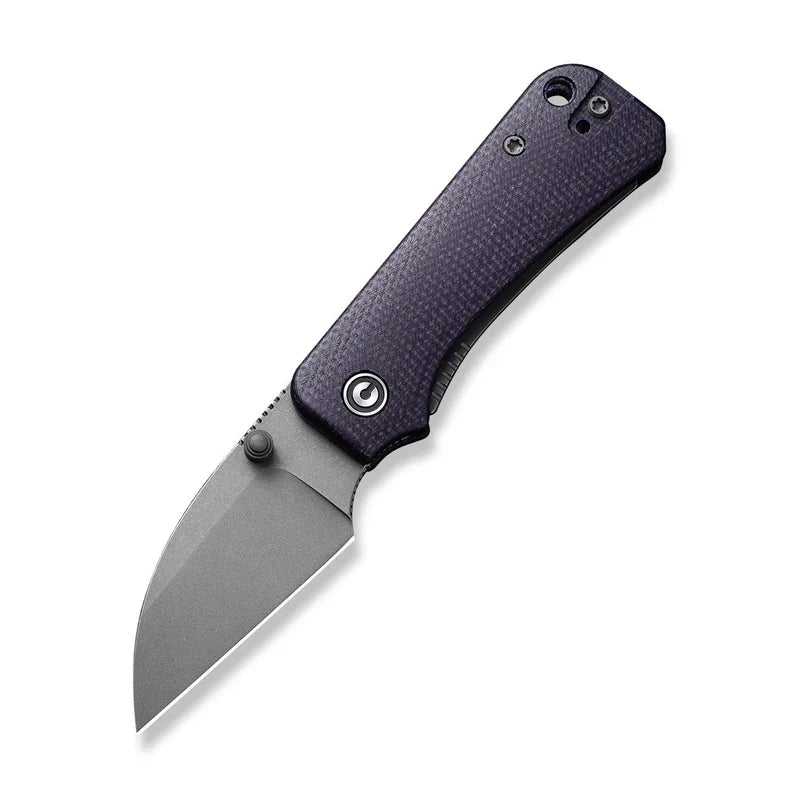 We Knife Co Ltd Baby Banter 2.32" Nitro-V Canvas Micarta Purple C19068SC-2