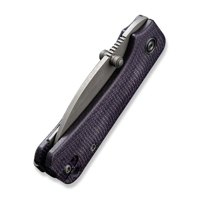 We Knife Co Ltd Baby Banter 2.32" Nitro-V Canvas Micarta Purple C19068SC-2