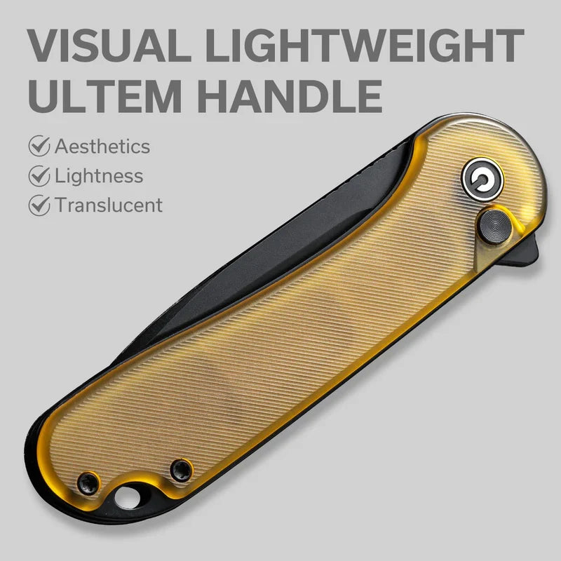 We Knife Co Ltd  Elementum II 2.96" Nitro-V Bead Blasted Black C18062P-8
