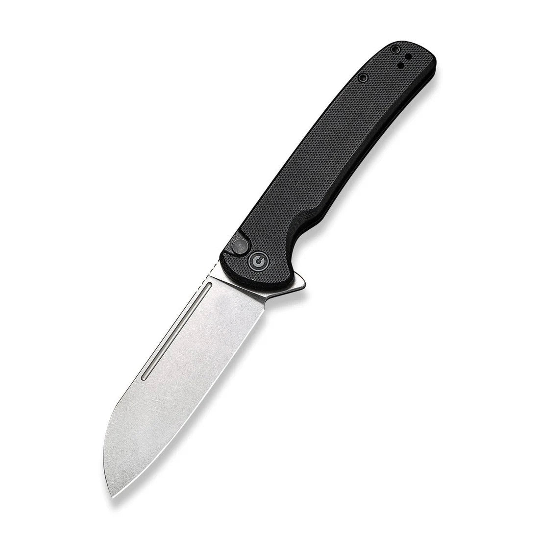 CIVIVI Chevalier Button Lock Folding Knife Black G10 3.46" 14C28N – C20022-1