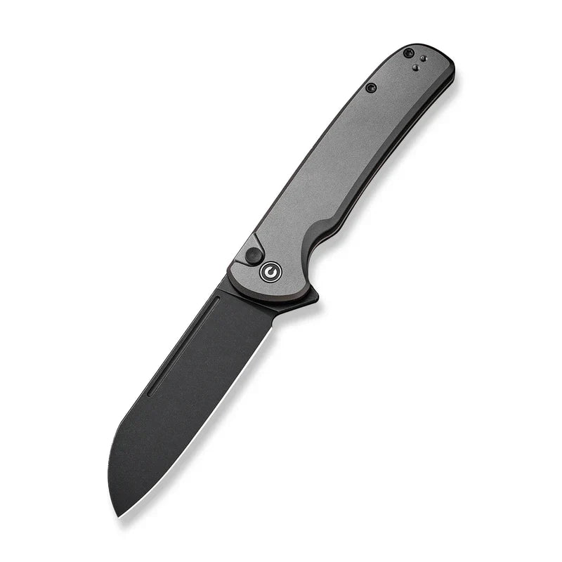 We Knife Co Ltd Chevalier II 3.47" 14C28N Black Stonewashed Aluminum Gray C20022B-3