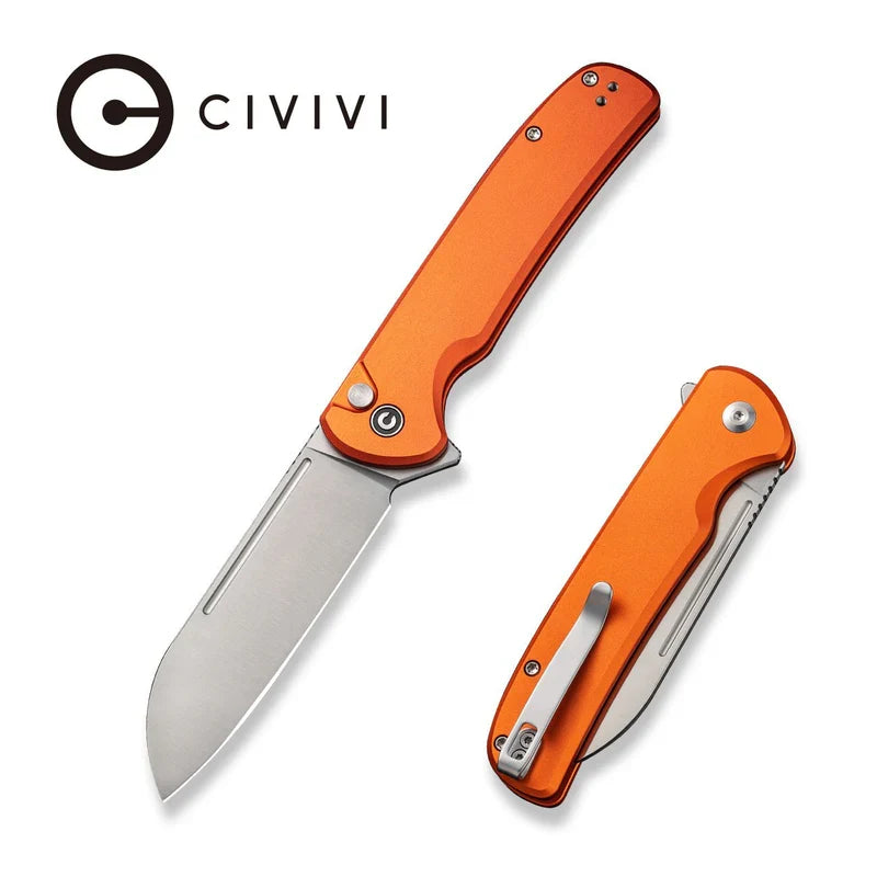 We Knife Co Ltd Chevalier II 3.47" 14C28N Aluminum Orange C20022B-2