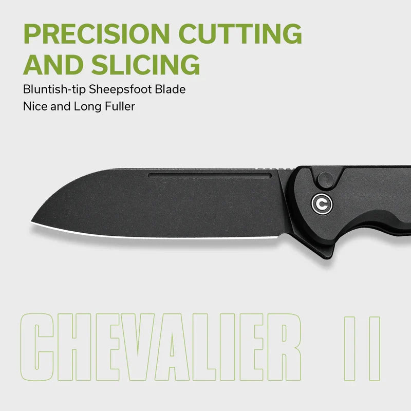 We Knife Co Ltd Chevalier II 3.47" 14C28N Aluminum Black C20022B-1