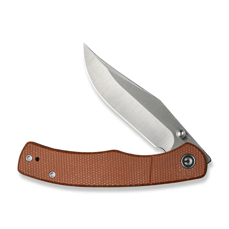 We Knife Co Ltd Clingman 2.99" Nitro-V Bown Canvas Micarta C23065-3
