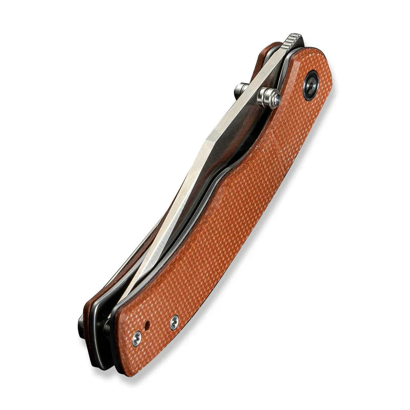 We Knife Co Ltd Clingman 2.99" Nitro-V Bown Canvas Micarta C23065-3