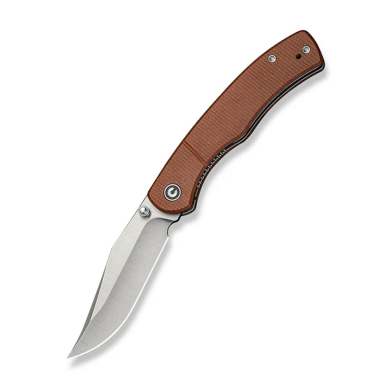 We Knife Co Ltd Clingman 2.99" Nitro-V Bown Canvas Micarta C23065-3