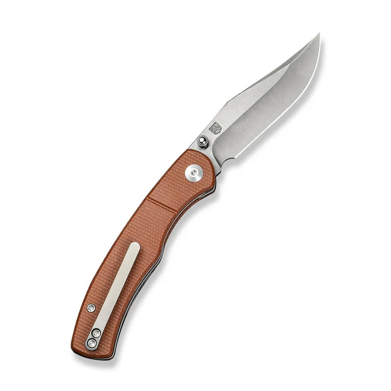 We Knife Co Ltd Clingman 2.99" Nitro-V Bown Canvas Micarta C23065-3