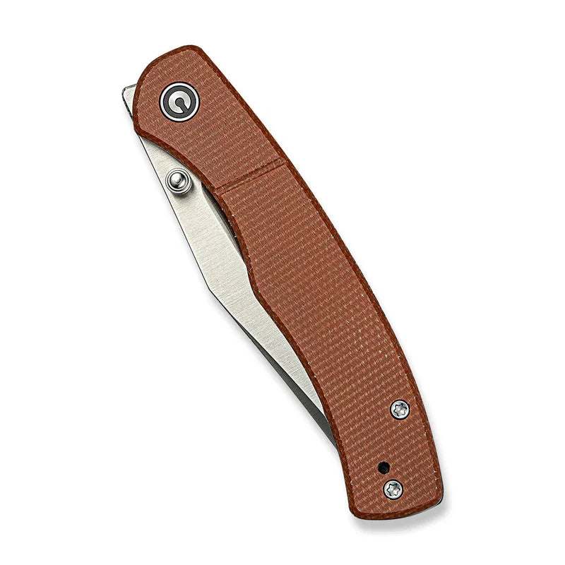 We Knife Co Ltd Clingman 2.99" Nitro-V Bown Canvas Micarta C23065-3