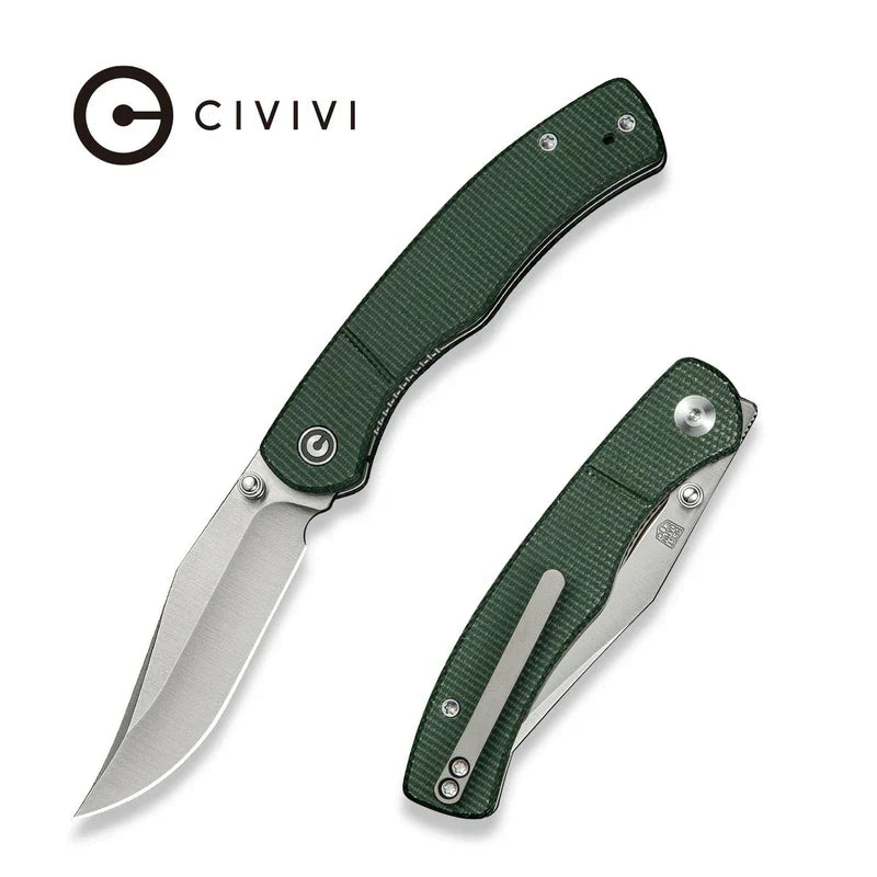 We Knife Co Ltd Clingman 2.99" Nitro-V Green Canvas Micarta C23065-4