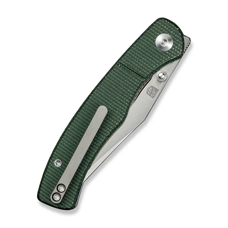 We Knife Co Ltd Clingman 2.99" Nitro-V Green Canvas Micarta C23065-4