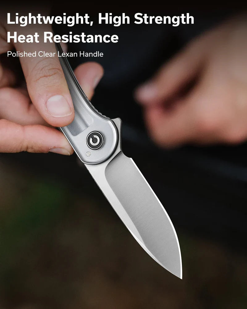 We Knife Co Ltd Elementum 2.96" D2 Lexan Stainless Steel Gray C907A-7