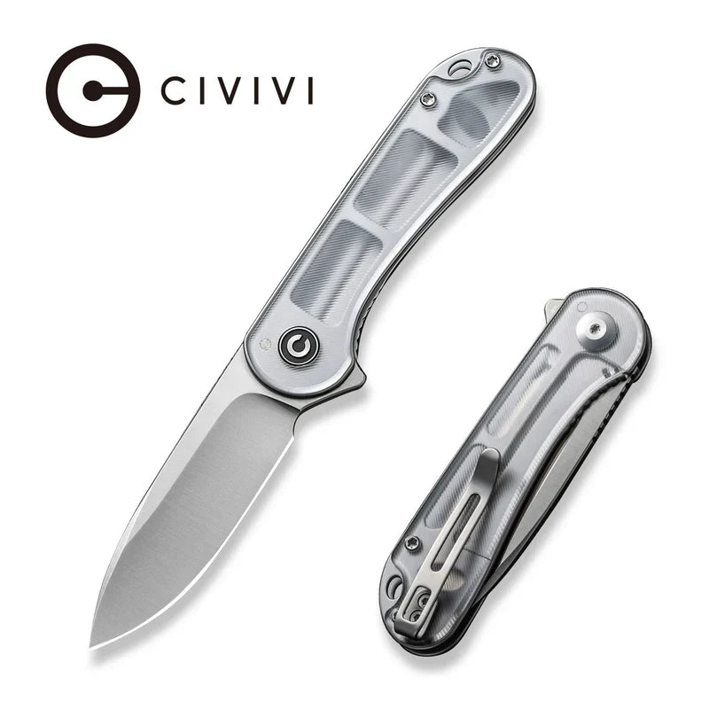 We Knife Co Ltd Elementum 2.96" D2 Lexan Stainless Steel Gray C907A-7