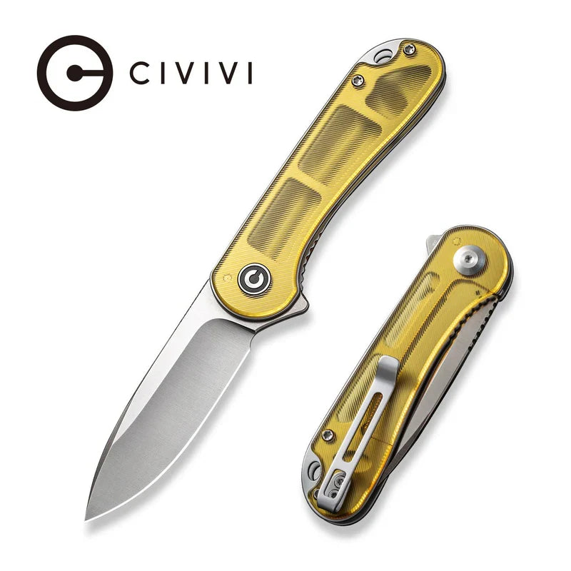 We Knife Co Ltd Elementum 2.96" D2 Ultem Polished Stainless Steel Gray C907A-4
