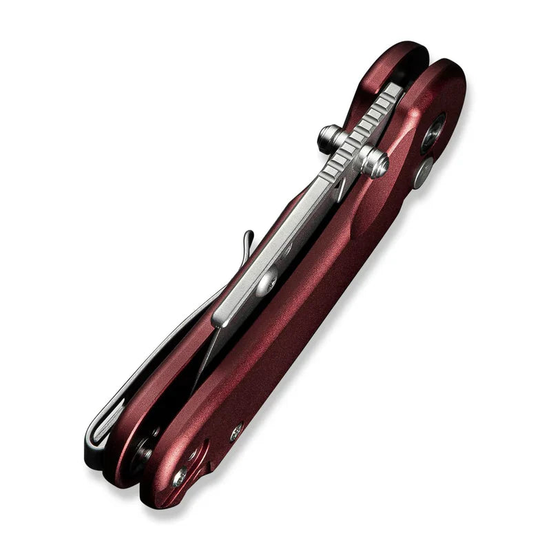 We Knife Co Ltd Elementum Utility 2.26" 6Cr13 Aluminum Burgundy C23039B-5