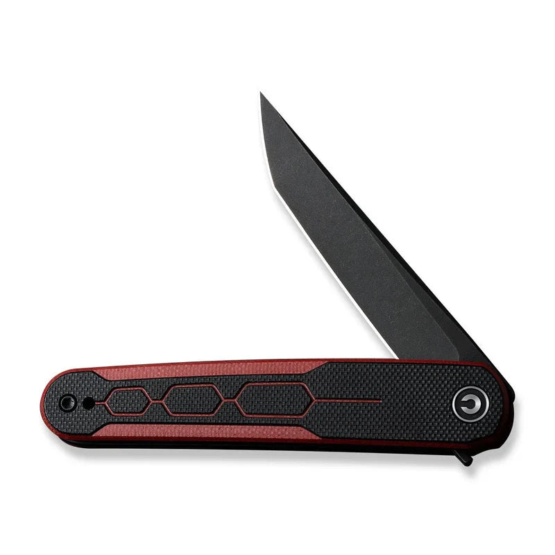 We Knife Co Ltd KwaiQ 2.97" Nitro-V Burgundy / Black G10 C23015-1