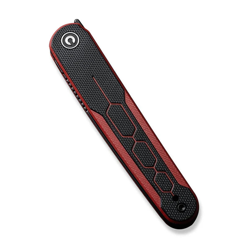 We Knife Co Ltd KwaiQ 2.97" Nitro-V Burgundy / Black G10 C23015-1