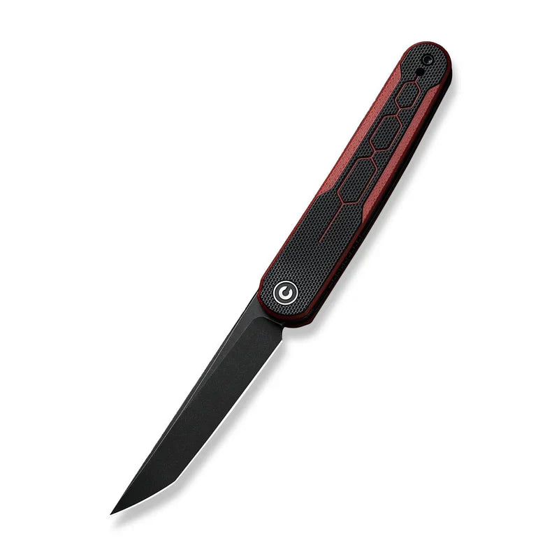 We Knife Co Ltd KwaiQ 2.97" Nitro-V Burgundy / Black G10 C23015-1