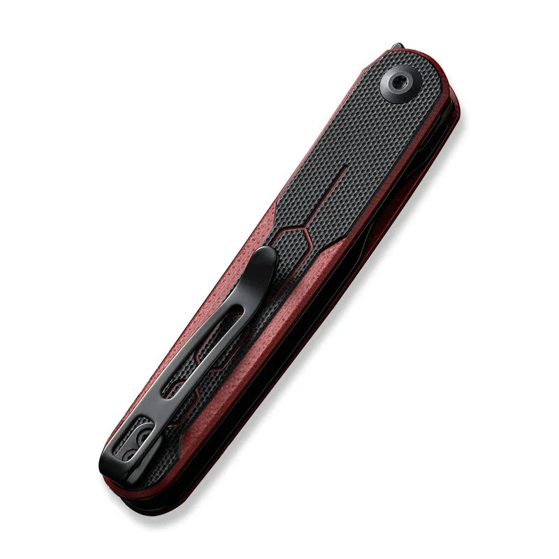 We Knife Co Ltd KwaiQ 2.97" Nitro-V Burgundy / Black G10 C23015-1