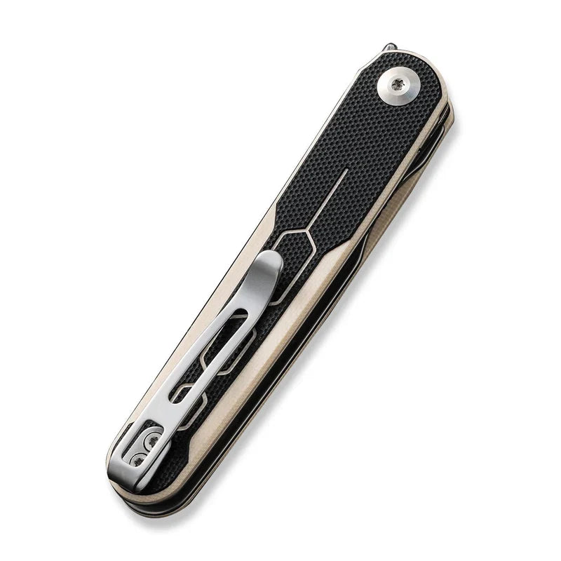We Knife Co Ltd KwaiQ 2.97" Damascus Ivory/ Black G10 C23015-DS1