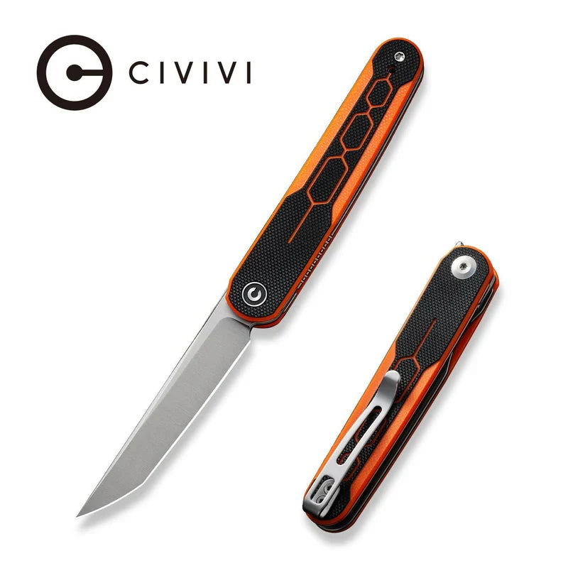 We Knife Co Ltd KwaiQ 2.97" Nitro-V Orange/Black G10 C23015-2