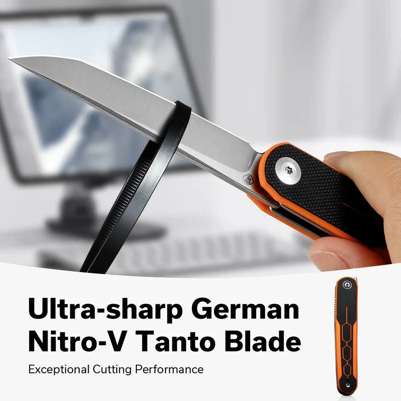 We Knife Co Ltd KwaiQ 2.97" Nitro-V Orange/Black G10 C23015-2