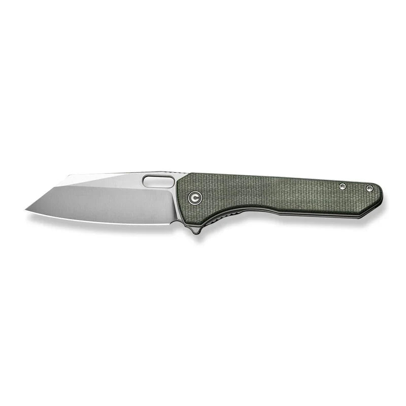 We Knife Co Ltd Nugz 3.17" 14C28N Green Canvas Micarta C23060-2