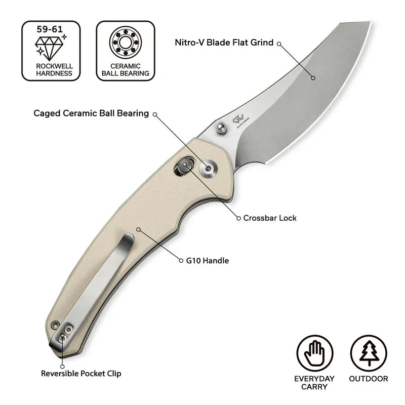 We Knife Co Ltd Sixgill 3.41" Nitro-V Ivory G10 C24050-2