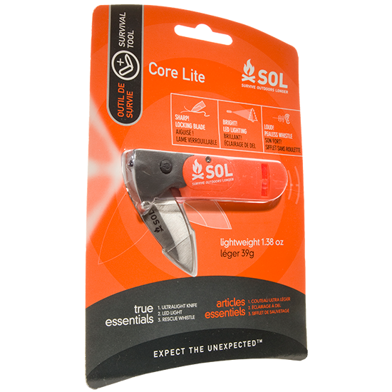AMK Core Lite Knife, Whistle, LED Combo
