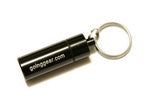 Aluminum Waterproof Covert Capsule / Pill Fob - Black
