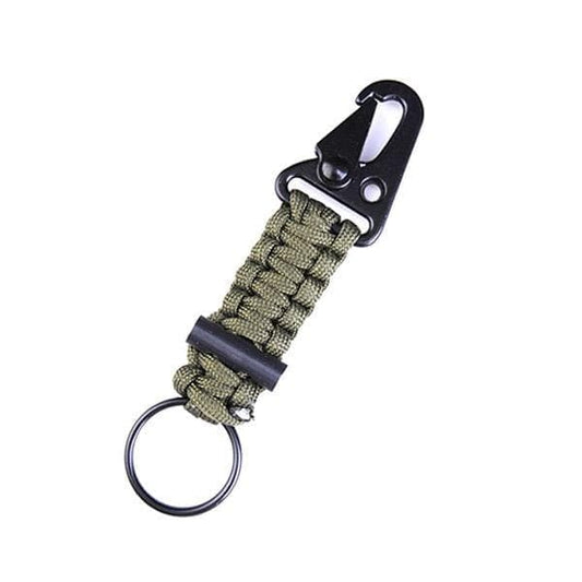 Viperade CR1 Paracord Carabiner Keyring (Army Green) front view