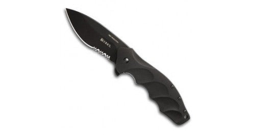CRKT Foresight K220KKS black aluminum liner lock folding knife with Triple-Point serrations – product view