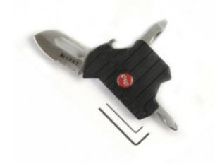 CRKT R.B.T. 8970 front view – 1.875" 5Cr13 combo edge slip joint range bag tool