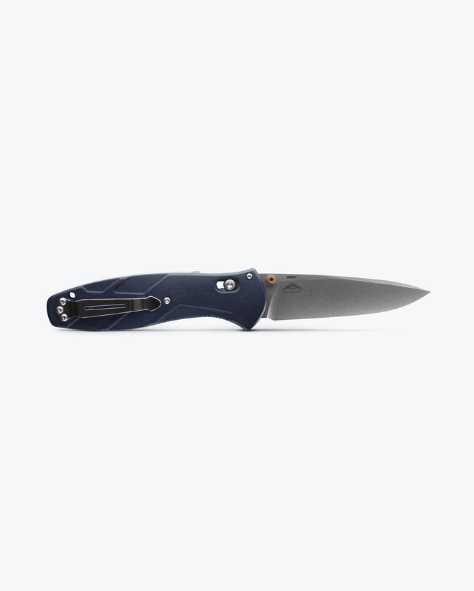 Benchmade Barrage 581-03 – 3.6″ CPM-S30V Drop Point AXIS-Assisted Folding Knife, Blue Canyon Richlite