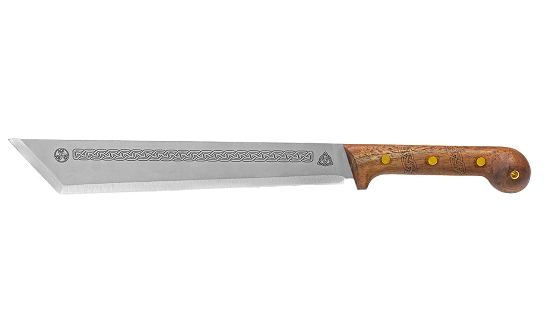 Condor Argyll Scottish Machete 12.21" 1075 Carbon Steel Blade Walnut Handles Leather Sheath