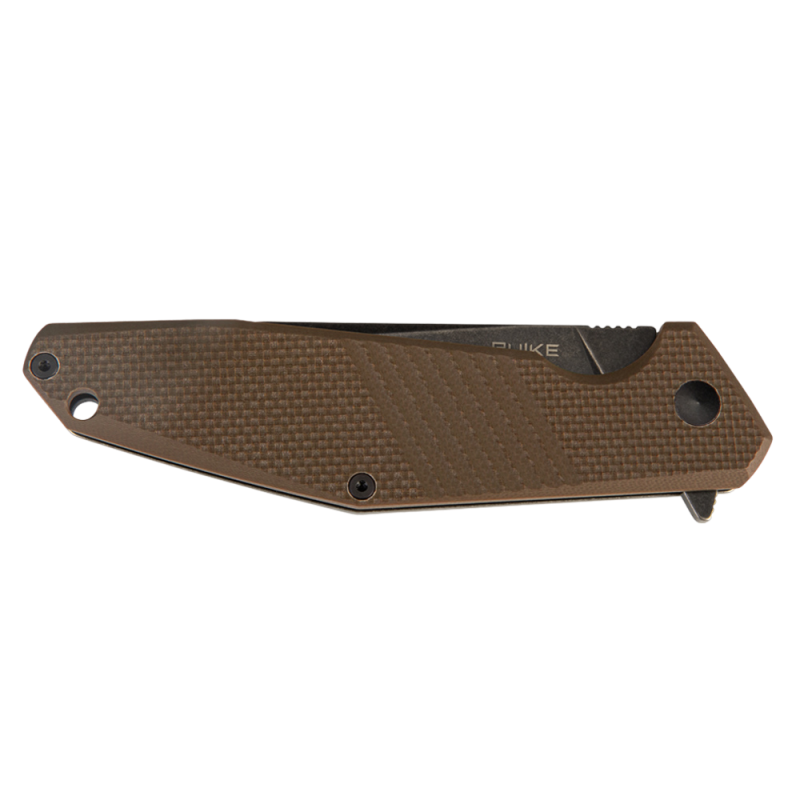Ruike D191-W Folding Knife Blackwash 8Cr13MoV Desert Tan G-10/Stainless Steel Handles Framelock