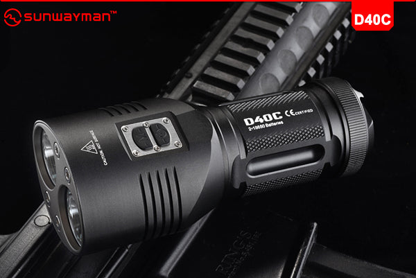Sunwayman D40C 2 x 18650 / 4 x CR123A  Dual CREE XM-L2 U2 2000 Lumen LED Flashlight