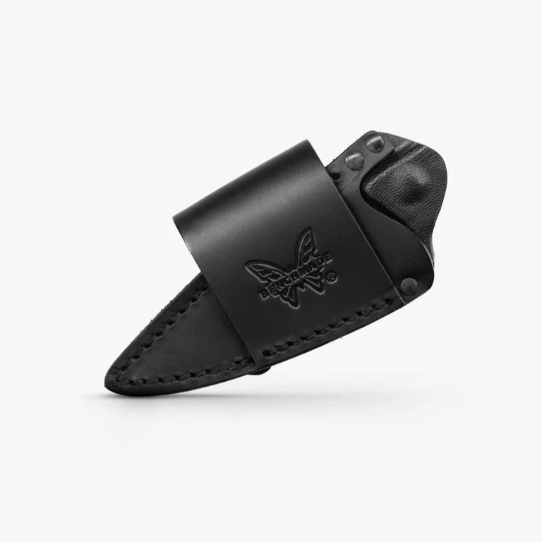 Benchmade 203 Dacian™ Black Leather & Boltaron Sheath – Ambidextrous Scout Carry for Fixed Blade Knives