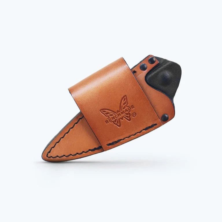 Benchmade 203 Dacian™ Brown Leather & Boltaron Sheath – Ambidextrous Scout Carry for Fixed Blade Knives