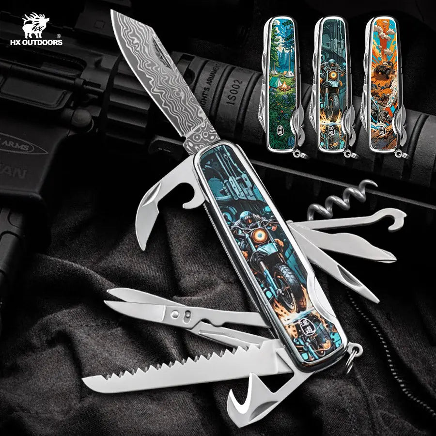 HX Outdoors DAMASK MOTORIX DD-14A with tools open