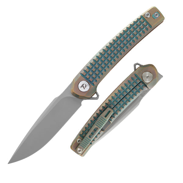 Dreamtech D9613GR M390 Titanium Liner Lock Pocket Knife