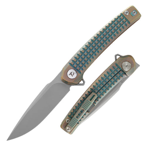 Dreamtech D9613GR M390 Titanium Liner Lock Pocket Knife