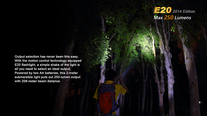 Fenix E20 (2014 Edition) 2 X AA CREE XP-E2 250 Lumen LED Flashlight